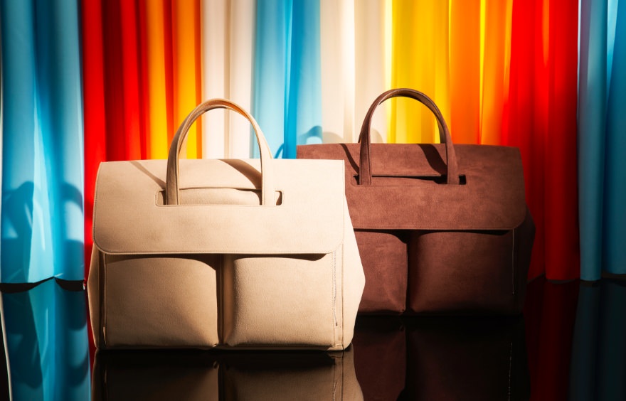 ウルトラスエード ダブルポケットトート